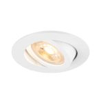 SLV New Tria 68 Spot Aluminium Weiß Rund | Ausschnitt 68mm - Geeignet für 1x GU10 