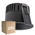 Mehrfachpackung 20x Ledvance LED-Spot Dunkellight Aluminium Schwarz 8W 680lm 36D - 930 Warmweiß | Ausschnitt 68mm - IP44 - Höchste Farbwiedergabe - Dimmbar