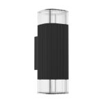 Eglo Wandleuchte Castelnuovo Aluminium Schwarz Up & Down | IP65 - Geeignet für 1x GU10